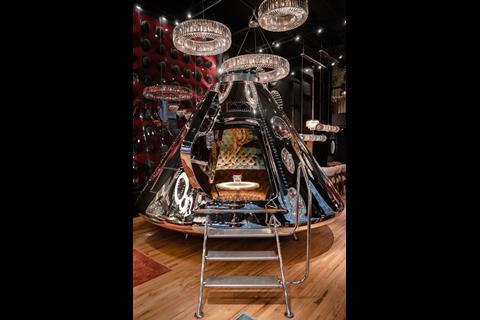 Replica of the Apollo space capsule in Timothy Oulton store in New York